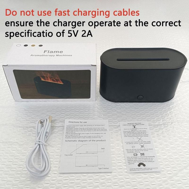 Flame Diffuser Portable USB Powered with 7 Colors Lighting - Vymanel