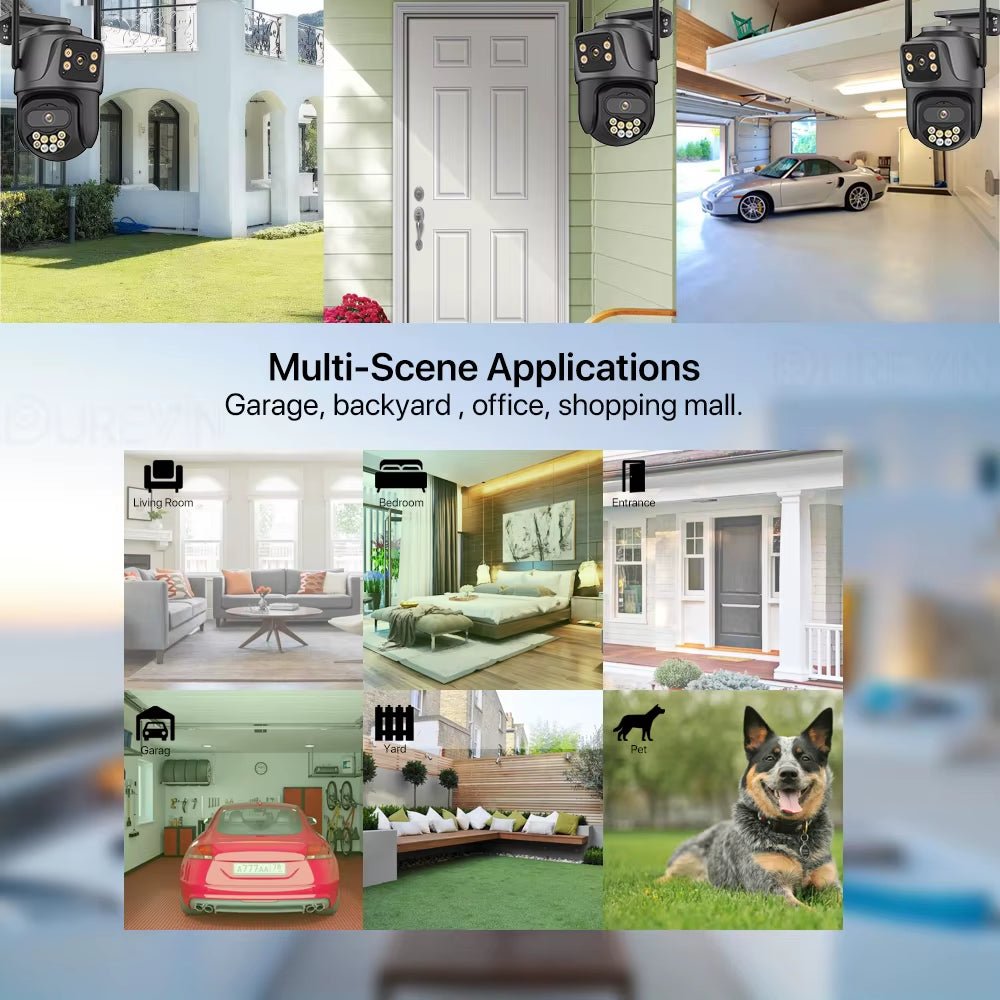 External Wifi Camera Dual Lens 4K 8MP HD Outdoor - Auto Tracking Security Protection - Vymanel