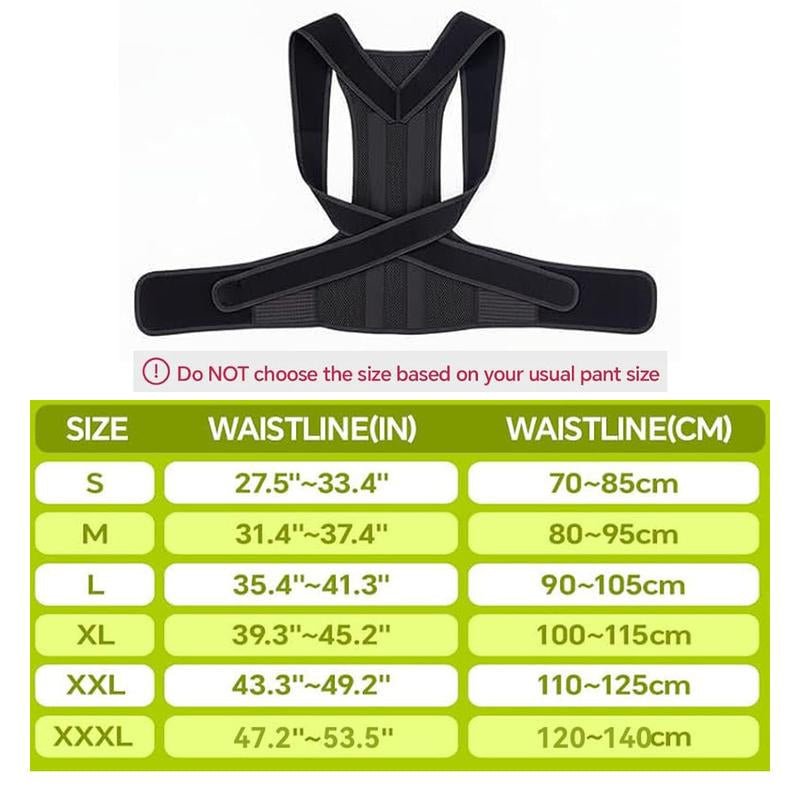 Posture Corrector Brace – Adjustable Back Support for Men & Women - Vymanel