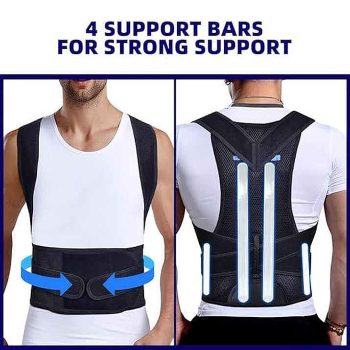 Posture Corrector Brace – Adjustable Back Support for Men & Women - Vymanel