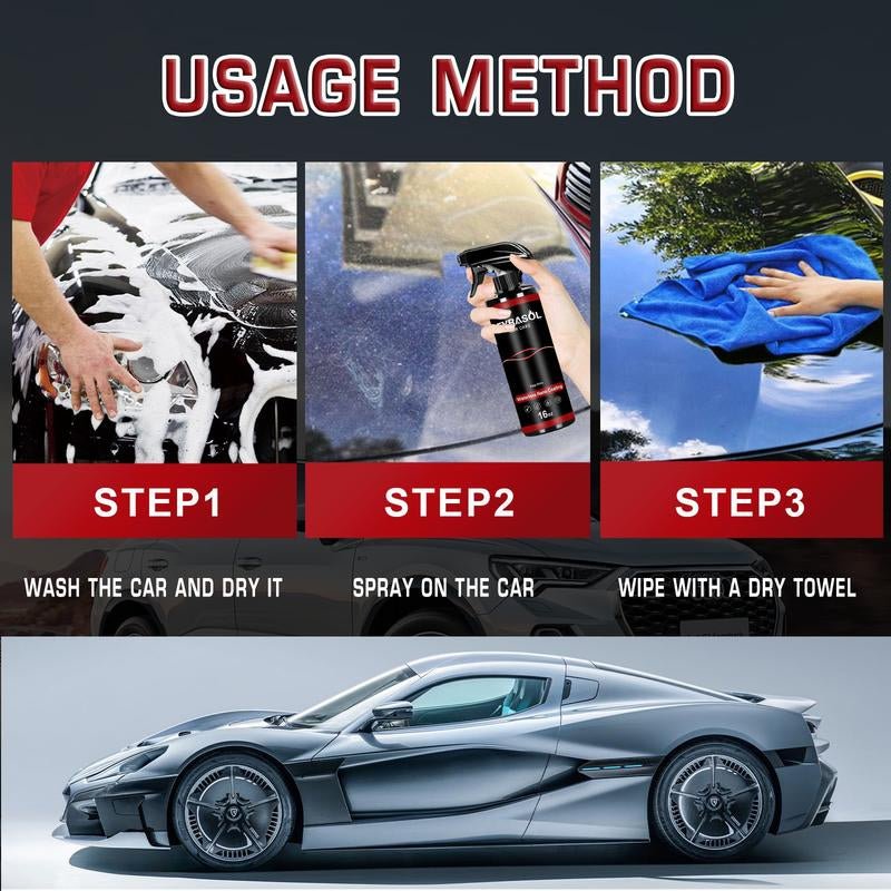 Fyrasol Ceramic Coating Spray – 3 - In - 1 Waterless Wash &amp; Gloss Protector Wax Car Paint Polishing - DBCLEANS