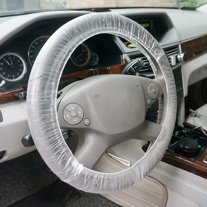 Universal Car Elastic Disposable Steering Wheel Cover Waterproof Anti - Dust Accessories for Auto Car Truck Accessories - DBCLEANS