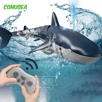 Smart RC Shark Whale Spray Water Toy Remote Electric - Vymanel