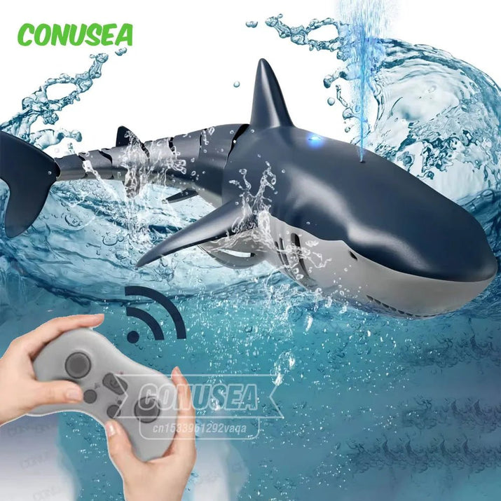 Smart RC Shark Whale Spray Water Toy Remote Electric - Vymanel