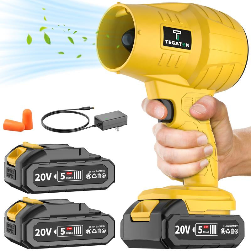 Cordless Turbo Jet Blower, 20000RPM Electric Cordless Leaf Blower, 20V 2.0AH Battery Jet Dry Blower, High Pressure Air Blower, Jet Blower Car Dryer, Hand Held Snow Blower, Home Outdoor, Blowing Leaves and Dust