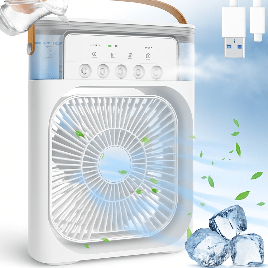 VYMANEL FrostBreeze Mini™ – Instant Cooling Portable Water/Ice Fan - Vymanel