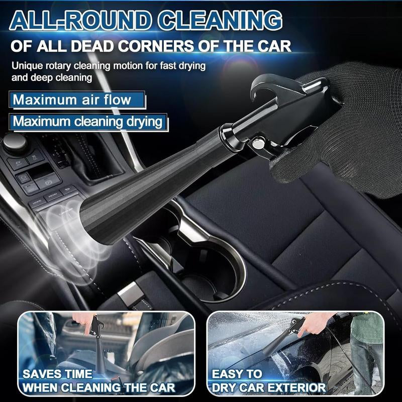 High Pressure Car Interior Cleaning Gun Interior Dryer Hair Dryer Car Detail Gun Fast Drying Blows Away Dust and Dirt Using Air