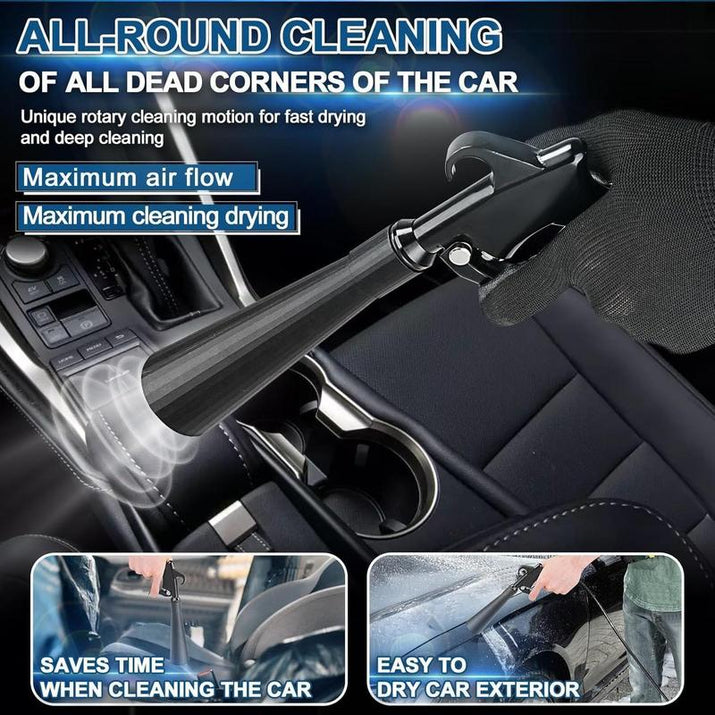 High Pressure Car Interior Cleaning Gun Interior Dryer Hair Dryer Car Detail Gun Fast Drying Blows Away Dust and Dirt Using Air