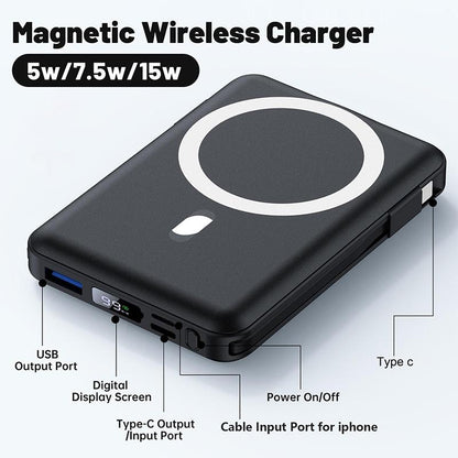 Super Fast Charging Magnetic Wireless Power Bank Magnetic Portable Chargers - Vymanel