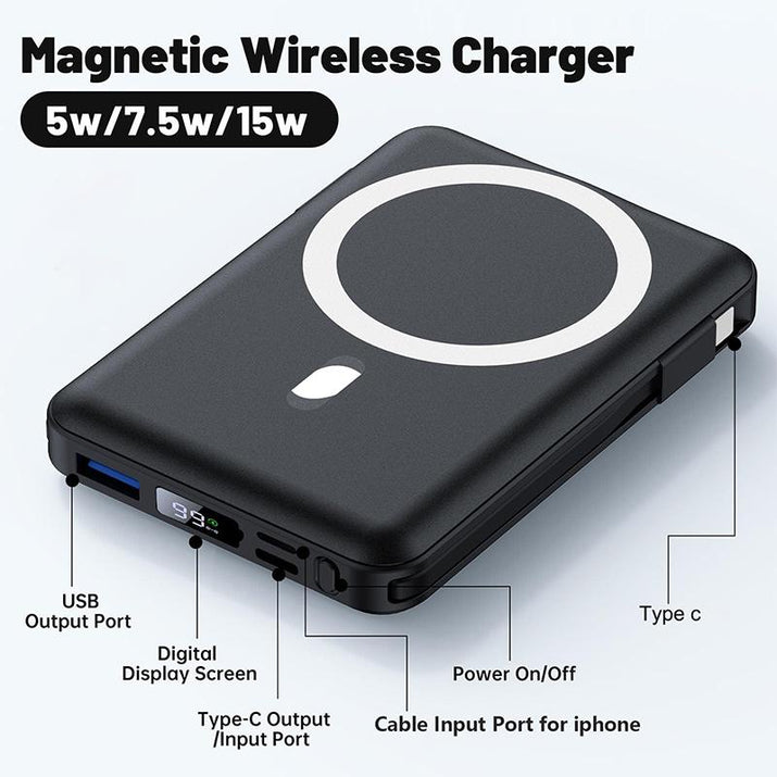 Super Fast Charging Magnetic Wireless Power Bank Magnetic Portable Chargers - Vymanel