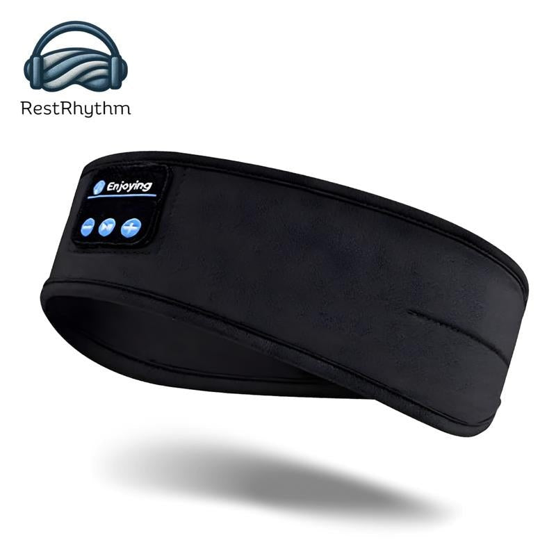 Restrhythm Sleep Headphones Bluetooth - Adjustable Wireless Headband - Fast Charging Headset with Noise Isolating Earbud - Comfort for Rest, Workouts & Travel - Vymanel