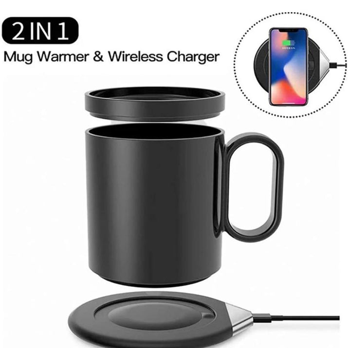 Smart Coffee Mug Warmer and Phone Charger 18 W - 2 in 1 Waterproof - Vymanel