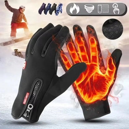 Touchscreen Warm Gloves Outdoor Cycling Driving Motorcycle Waterproof Cold Gloves Windproof - Vymanel