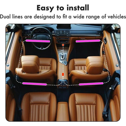 Car LED Lights Smart App Control Color Music Mode 4Pcs Strip Lights - Vymanel