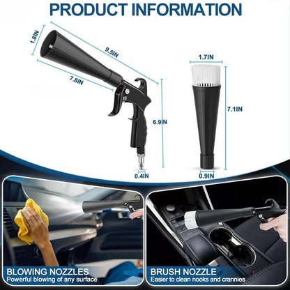 High Pressure Car Interior Cleaning Gun Interior Dryer Hair Dryer Car Detail Gun Fast Drying Blows Away Dust and Dirt Using Air