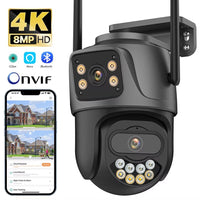 External Wifi Camera Dual Lens 4K 8MP HD Outdoor - Auto Tracking Security Protection - Vymanel